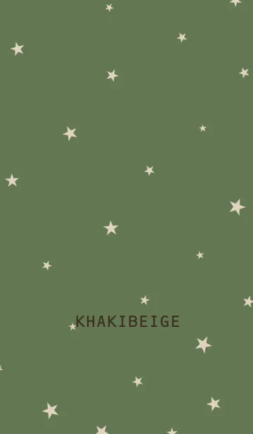 [LINE着せ替え] カーキベージュと星。ブラウン。の画像1