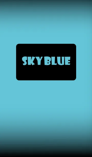 [LINE着せ替え] Simple sky blue in black (jp)の画像1