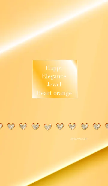[LINE着せ替え] Happy Elegance Jewel Heart orangeの画像1