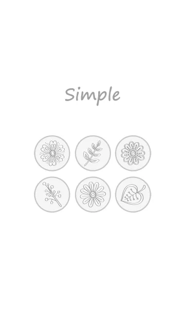 [LINE着せ替え] 最もシンプルな灰色の花の画像1