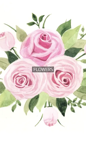 [LINE着せ替え] water color flowers_791の画像1