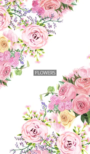 [LINE着せ替え] water color flowers_782の画像1