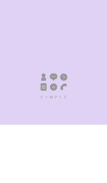 [LINE着せ替え] シンプル（white purple)V.232の画像1