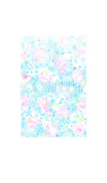 [LINE着せ替え] Confetti /blue #freshの画像1