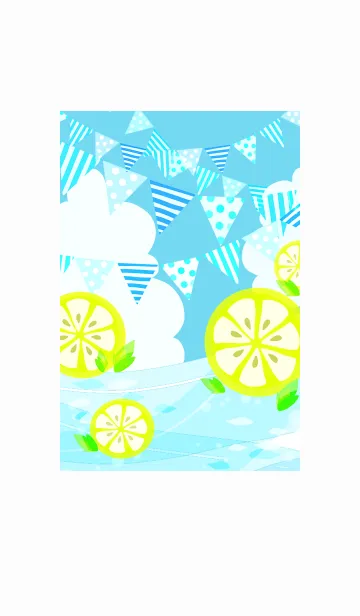 [LINE着せ替え] レモンの海と空#popの画像1