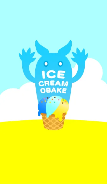 [LINE着せ替え] #fresh ICE CREAM OBAKE (Blue Skin)の画像1