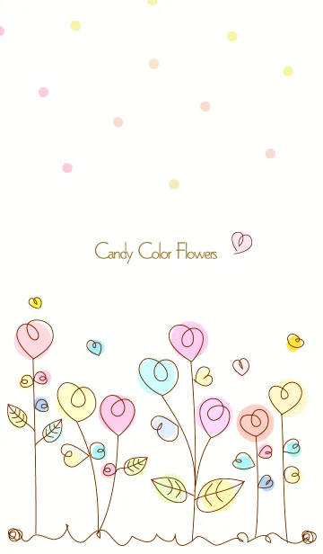 [LINE着せ替え] Candy color flowers 6の画像1