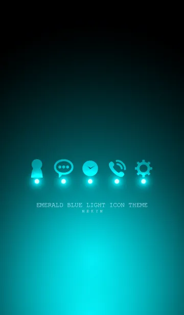 [LINE着せ替え] EMERALD BLUE LIGHT ICON THEME #coolの画像1