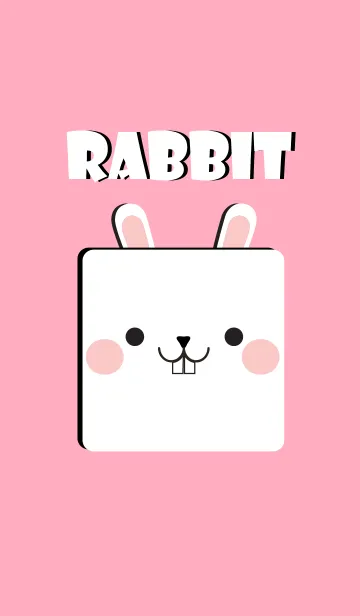 [LINE着せ替え] Simple Box White Rabbit Theme (jp)の画像1