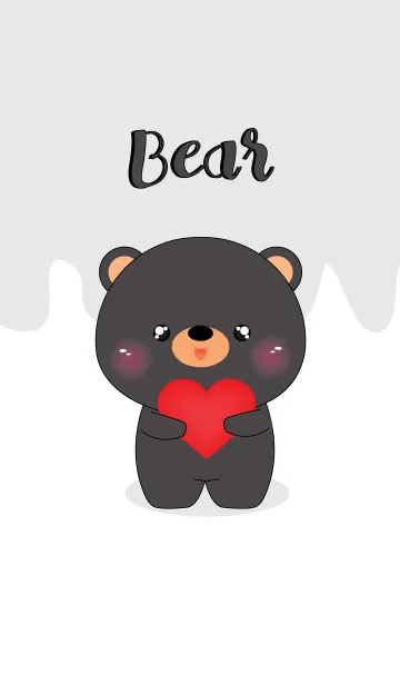 [LINE着せ替え] Love Love Black Bear (jp)の画像1