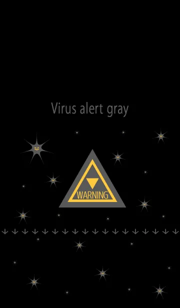 [LINE着せ替え] 【大量発生】ウイルス注意警報 grayの画像1
