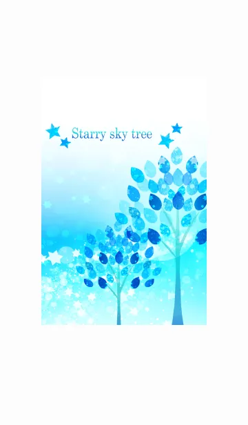 [LINE着せ替え] 夜空と星空の木#popの画像1
