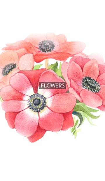[LINE着せ替え] water color flowers_802の画像1