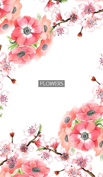 [LINE着せ替え] water color flowers_805の画像1