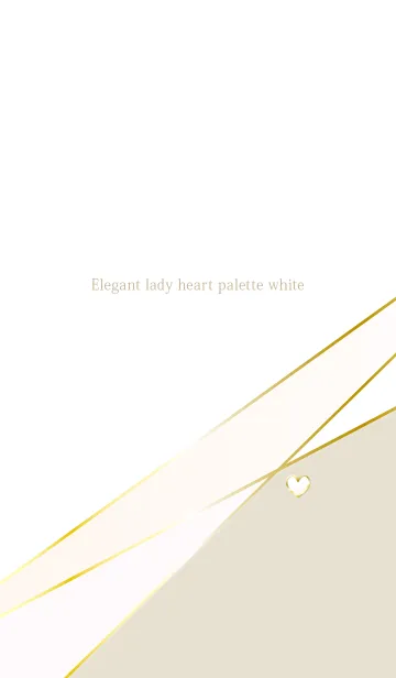 [LINE着せ替え] Elegant lady heart palette whiteの画像1
