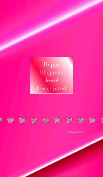 [LINE着せ替え] Happy Elegance Jewel Heart p.redの画像1