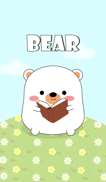 [LINE着せ替え] I'm Pretty White Bear Theme (jp)の画像1