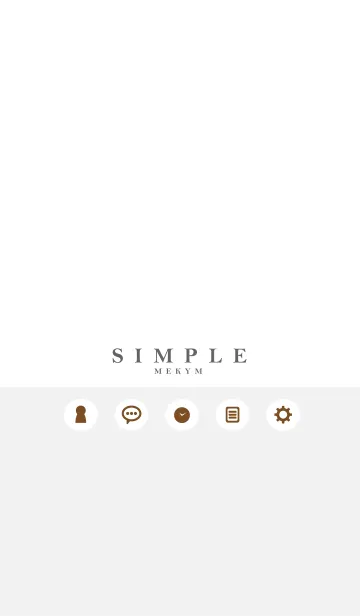 [LINE着せ替え] NATURAL SIMPLE ICON WHITE 8 -MEKYM-の画像1
