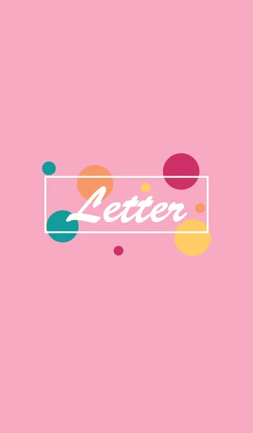 [LINE着せ替え] Polka dot pink letterの画像1