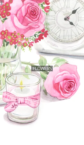 [LINE着せ替え] water color flowers_831の画像1
