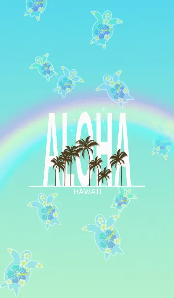 [LINE着せ替え] 幸運を運ぶホヌ*ハワイ＊ALOHA+51#freshの画像1