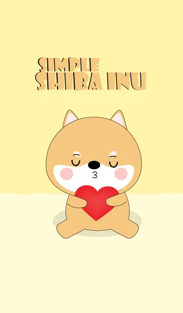 [LINE着せ替え] Simple Love Cute Shiba Inu (jp)の画像1