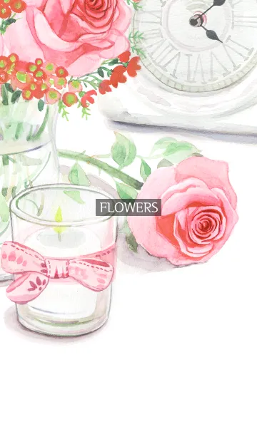 [LINE着せ替え] water color flowers_832の画像1