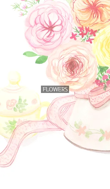 [LINE着せ替え] water color flowers_822の画像1