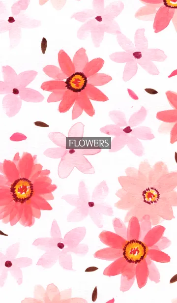 [LINE着せ替え] water color flowers_814の画像1