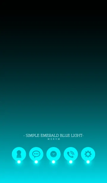 [LINE着せ替え] - SIMPLE EMERALD BLUE LIGHT - #coolの画像1