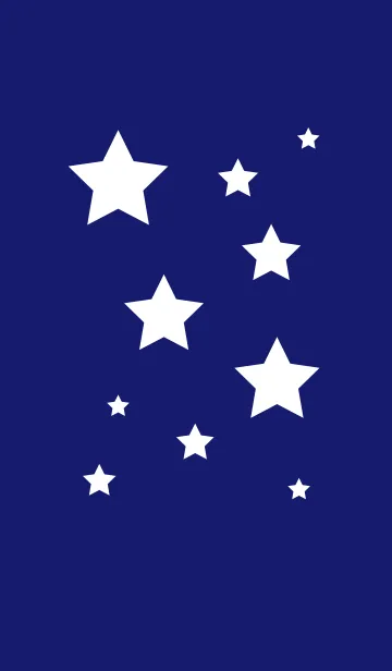 [LINE着せ替え] NAVY WHITE STARの画像1