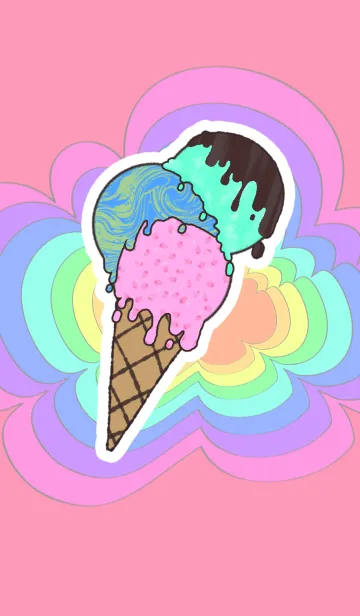 [LINE着せ替え] アイスクリーム #popの画像1