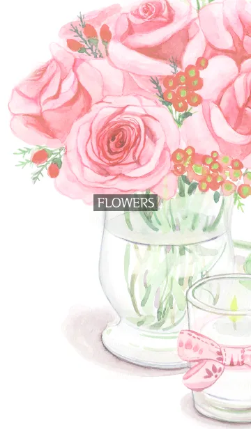 [LINE着せ替え] water color flowers_833の画像1