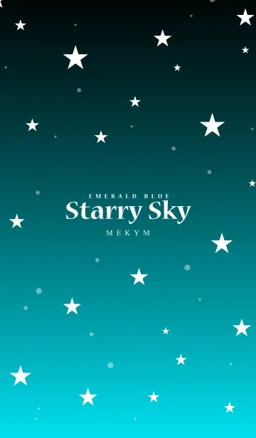 [LINE着せ替え] - Starry Sky Emerald Blue - #coolの画像1