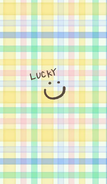 [LINE着せ替え] カラフルチェック2-スマイル15-の画像1