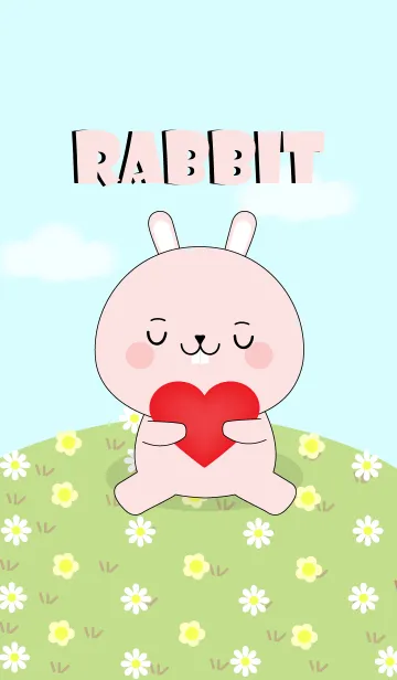 [LINE着せ替え] Love Cute Pink Rabbit (jp)の画像1