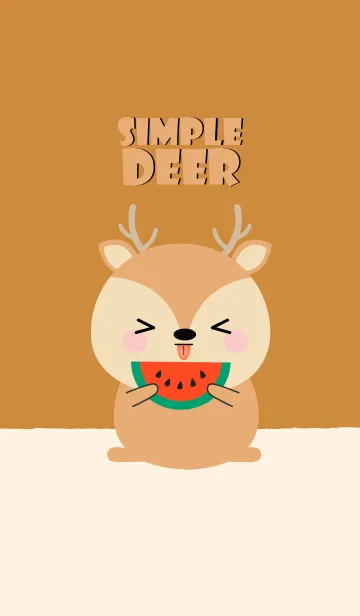 [LINE着せ替え] Simple Cute Deer Theme Ver2 (jp)の画像1