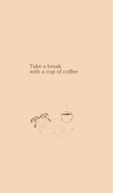 [LINE着せ替え] Take a break with a cup of coffeeの画像1