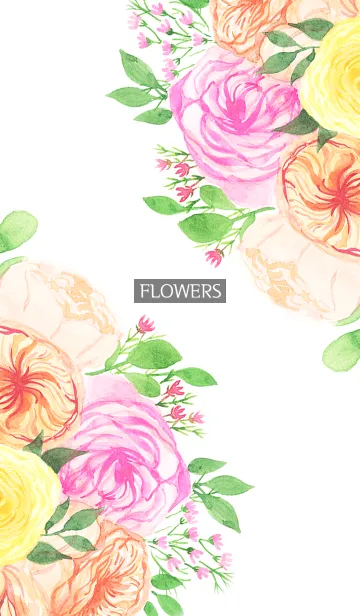 [LINE着せ替え] water color flowers_829の画像1