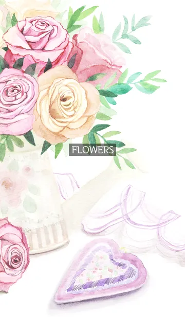 [LINE着せ替え] water color flowers_838の画像1