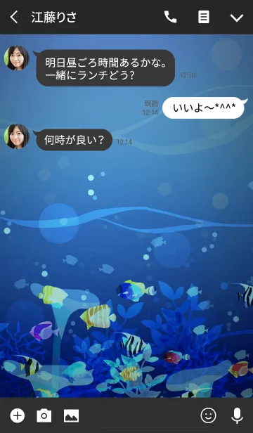 [LINE着せ替え] 真夜中の熱帯の海#coolの画像3