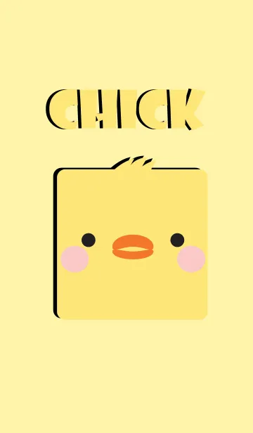 [LINE着せ替え] Simple Box Black Chick Theme (jp)の画像1