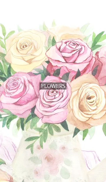 [LINE着せ替え] water color flowers_836の画像1