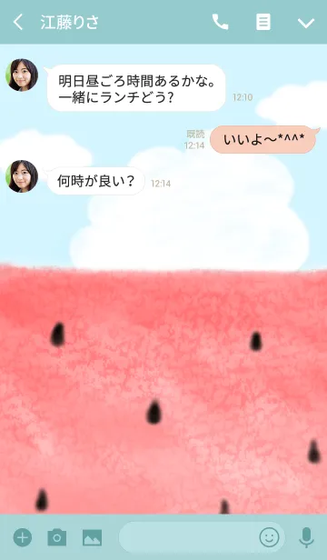 [LINE着せ替え] Summer＆watermelon！！ #freshの画像3