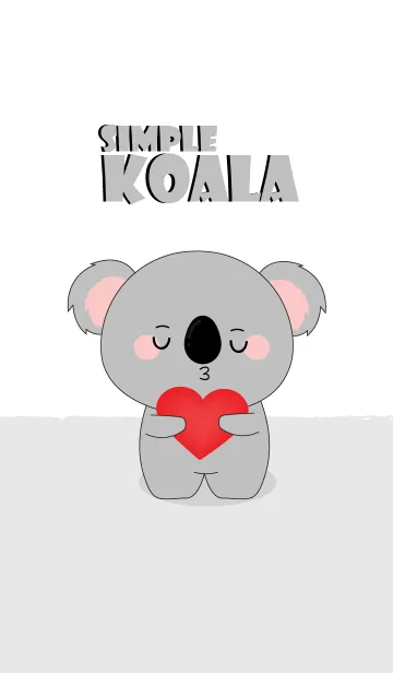 [LINE着せ替え] Simple Love Cute Koala (jp)の画像1