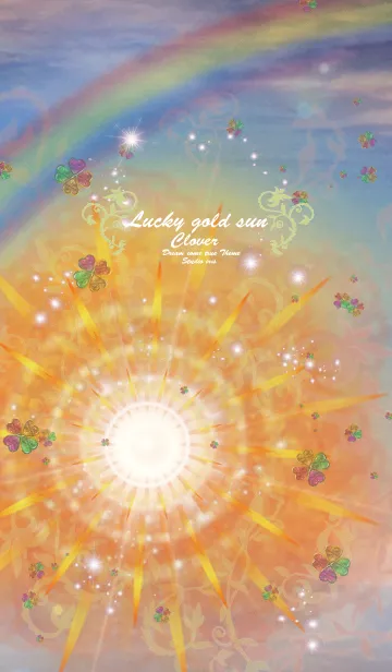[LINE着せ替え] 運気上昇の着替 Lucky Gold Sun Clover#popの画像1