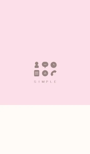 [LINE着せ替え] シンプル（beige pink)V.226の画像1