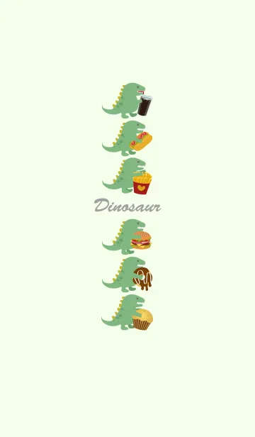 [LINE着せ替え] 恐竜は食べ物に貪欲の画像1