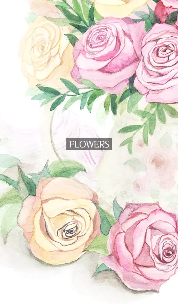 [LINE着せ替え] water color flowers_837の画像1