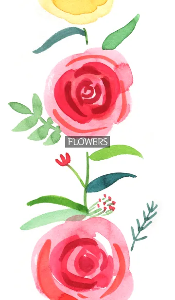 [LINE着せ替え] water color flowers_848の画像1